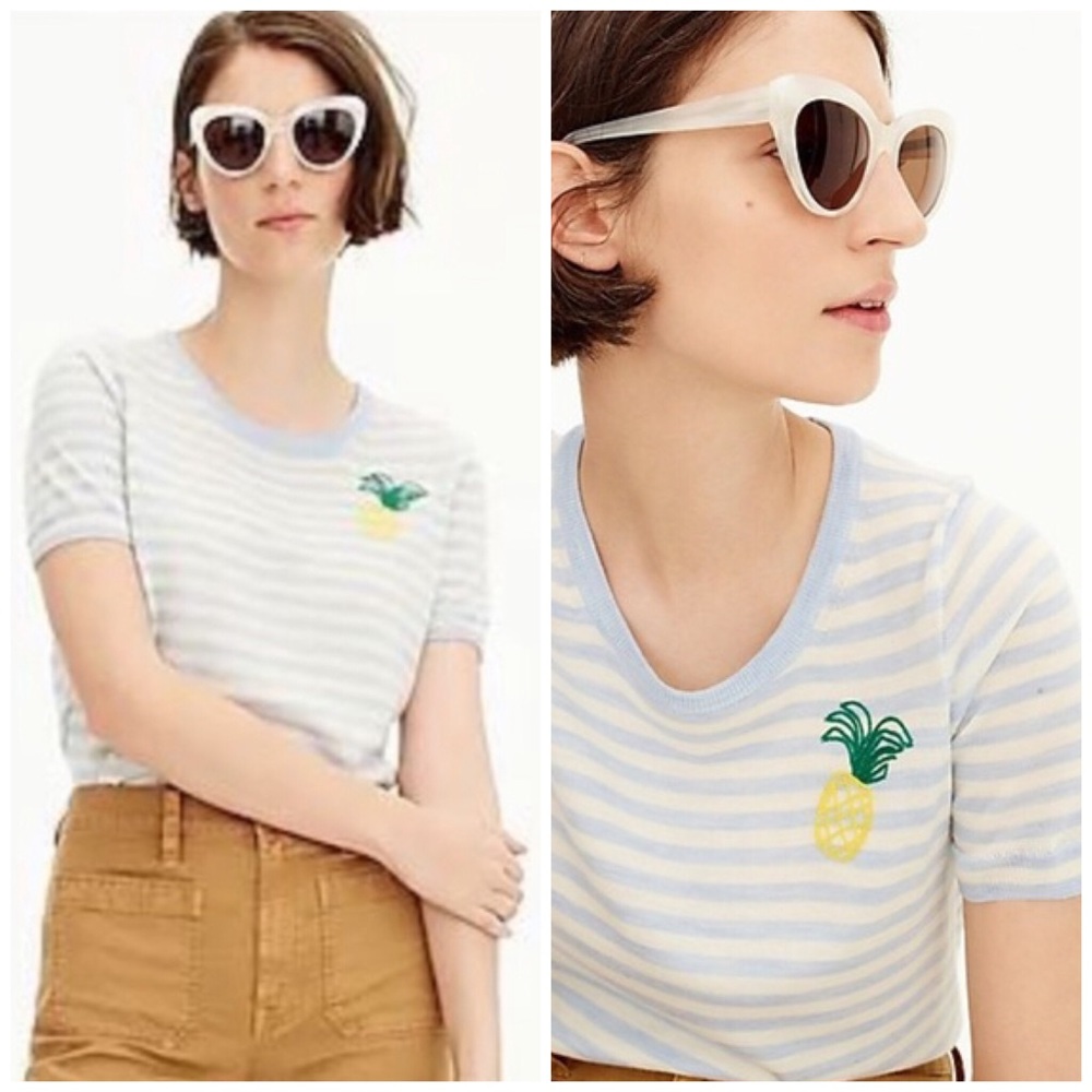 J. Crew Tippi Pineapple Stripe Sweater NWT